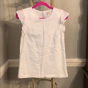 White ruffle sleeve blouse